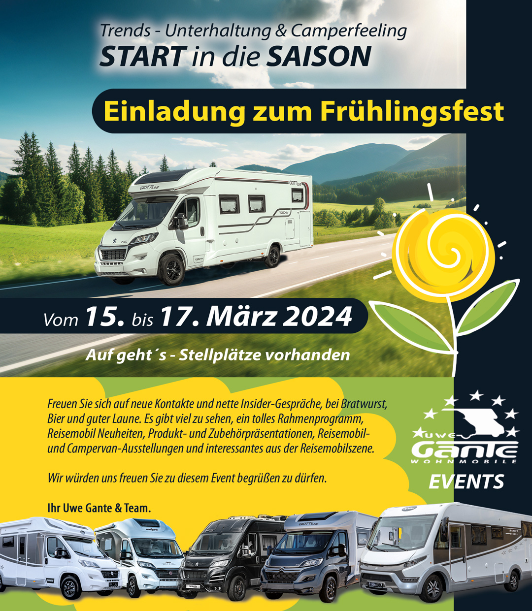 Frühlingsfest 2024 - Camper Event - Reisemobile Uwe Gante