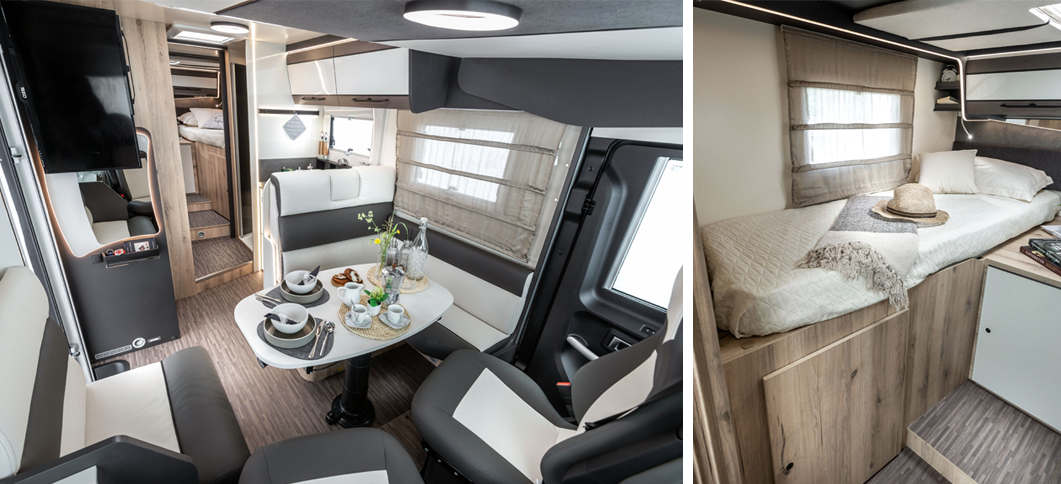 Wohnmobil Miller M-Liner 4 vollintegrierter Übersicht innenaufnahme